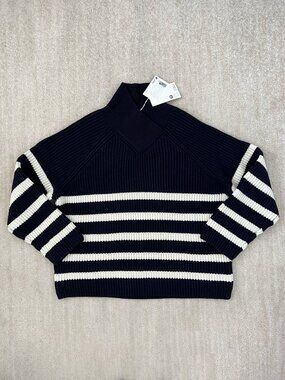 NWT COS 100% Wool Striped Chunky Sweater M